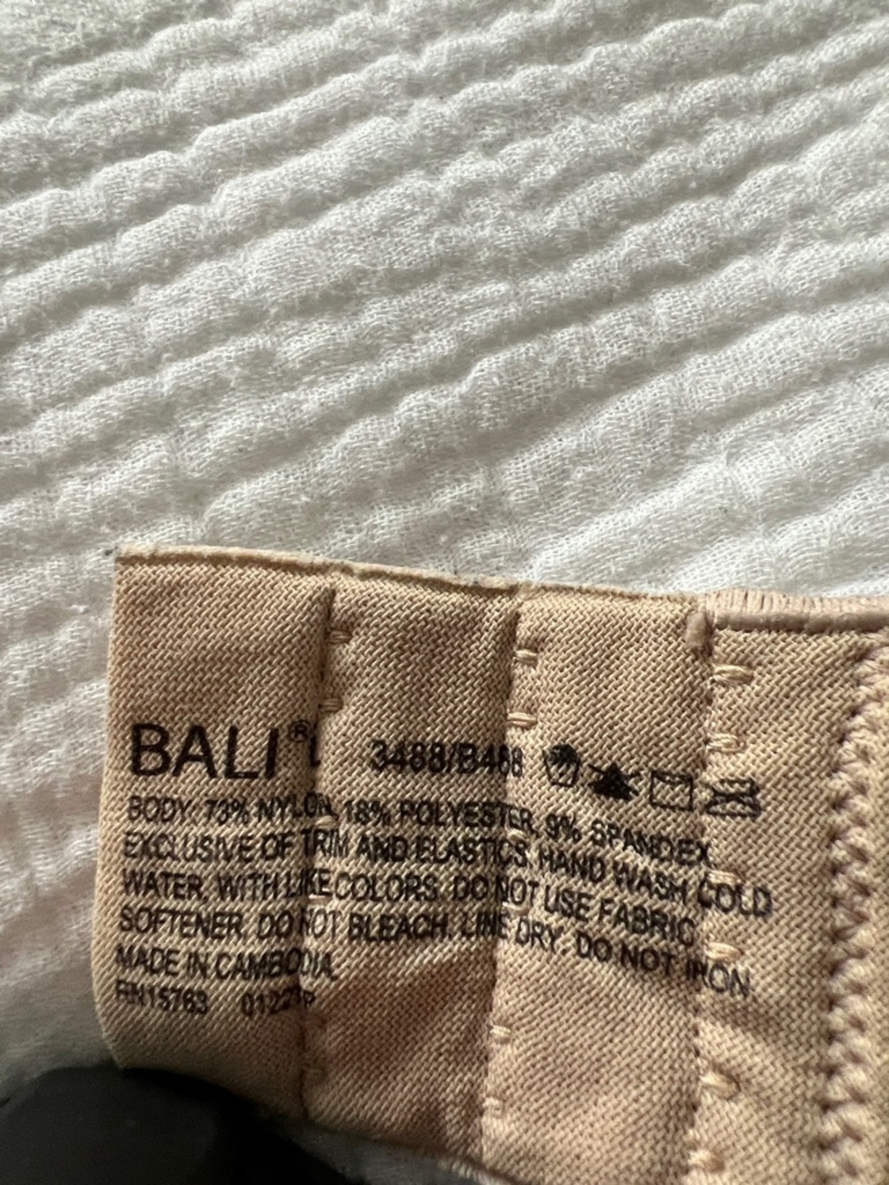NWOT • Bali Smooth Wireless Cup Lined Comfort Bra  • Tan/Beige • Women’s Large - Picture 8 of 8